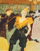 Henri de toulouse-lautrec Klaunka Cha  ao v Moulin Rouge France oil painting artist